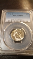 1943-S 5C MS66