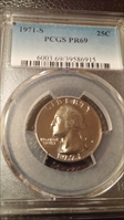 1971-S 25C PR69