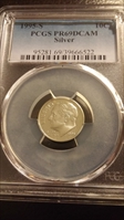 1995-S 10C Silver PR69DCAM
