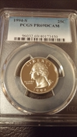 1994-S 25C PR69DCAM