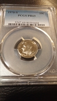 1970-S 10C PR69