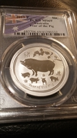 2019-P 50C Year of the Pig 1/2oz Ag MS69