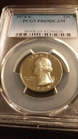 1974-S 25C PR69DCAM