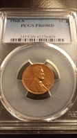 1968-S 1C PR69RD