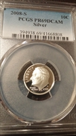 2008-S 10C Silver PR69DCAM