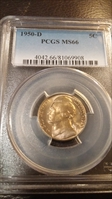 1950-D 5C MS66