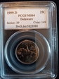 1999-D 25C Delaware MS64