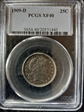 1909-D 25C XF40