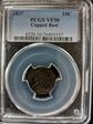 1837 10C Capped Bust VF30