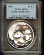 2006 10 Yn Panda Silver  PAN-417A MS70