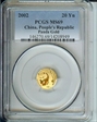 2002 20 Yn Panda Gold MS69