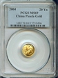 2004 20 Yn Panda Gold MS69