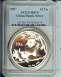 2007 10 Yn Panda Silver PAN-432A MS70