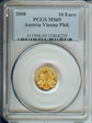 2008 € 10 Vienna Philharmonic MS69