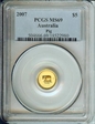 2007 $5 Year of the Pig 1/20oz Au MS69