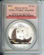 2011 10 Yn Panda Silver PAN-543A MS70