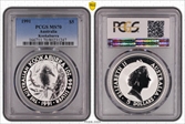 1991 $5 Kookaburra KM-138  Ag MS70
