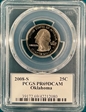 2008-S 25C Oklahoma PR69DCAM