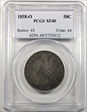 1858-O 50C XF40
