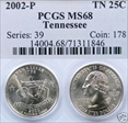 2002-P 25C Tennessee MS68