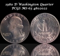 1980-D 25C MS65