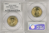 2008-P $1 John Quincy Adams Position A MS65