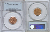 1972-S 1C MS62RB