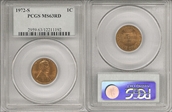 1972-S 1C MS63RD