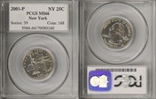 2001-P 25C New York MS66