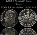 2002-S 10C Silver PR69DCAM
