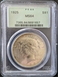 1925 $1 MS64