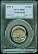 1999-D 25C Connecticut MS64