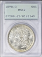1890-O $1 MS62