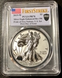 2019-W $1 Silver Eagle Enhanced Rev PR Pride of Two Nations, U.S. Set FDI Black Shield PR70