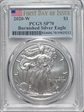 2020-W $1 Burnished Silver Eagle First Day of Issue SP70