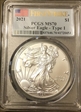 2021 $1 Silver Eagle - Type 1 First Strike MS70