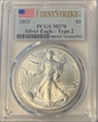 2021 $1 Silver Eagle - Type 2 First Strike MS70
