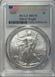 2025 $1 Silver Eagle First Strike MS70