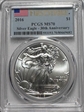 2016 $1 Silver Eagle Silver Eagle - 30th Anniversary First Strike MS70