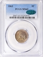 1863 1C MS63