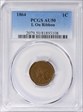 1864 1C L on Ribbon AU50BN