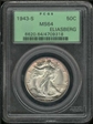 1943-S 50C MS64