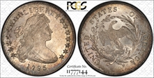 1795 $1 BB-51, Off-Center Bust MS66