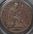 1866 $1 Motto VF35