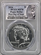 2024 $1 Peace Dollar First Day of Issue MS70