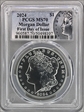 2024 $1 Morgan Dollar First Day of Issue MS70