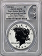 2024-S $1 Peace Dollar Rev PR Two-Coin Reverse Proof Set First Day of Issue PR70