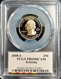 2008-S 25C Arizona PR69DCAM