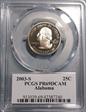 2003-S 25C Alabama PR69DCAM