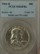 1963-D 50C MS64FBL